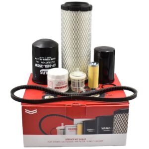 Service kit Yanmar SA424 Inhoud kit: Luchtfilter Brandstoffilters (2 stuks) O-ring brandstoffilter Motoroliefilter Hydrauliekfilter Hydrostaatfilter V-snaar