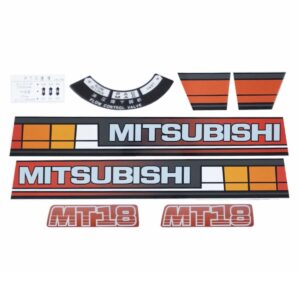 motorkapstickers stickerset zelfkleverset spatbordstickers spatbordstickerset motorkapstickerset MT18d Sticker set Mitsubishi MT18