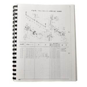 Parts manual Onderdelen catalogus Iseki GEAS TG27 TG29 TG31 TG33 aanzicht van tekeningen