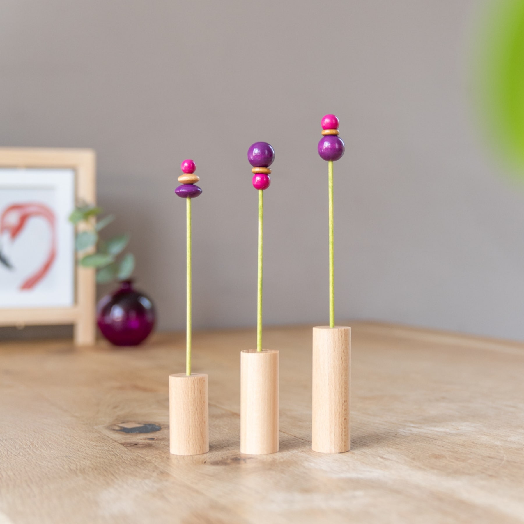 bloemetjes - Paars Fuchsia Trio - Afbeelding 5